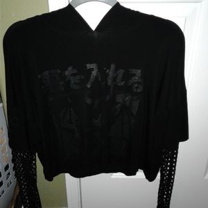 NWOT Killstar Fishnet Anime Girl Crop Top